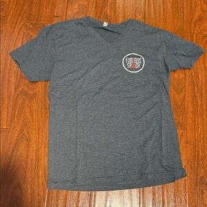 Next Level Apparel Charcoal V-Neck Men's Tee